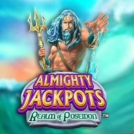 Official Jackpots logo: Almighty Jackpots – Realm of Poseidon by Novomatic at OnlySpins Casino