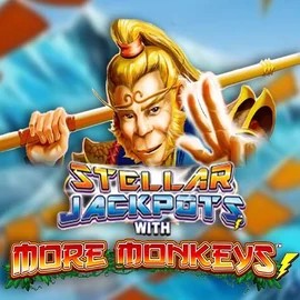 Official Jackpots logo: Stellar Jackpots with More Monkeys by Lightning Box Game at OnlySpins Casino